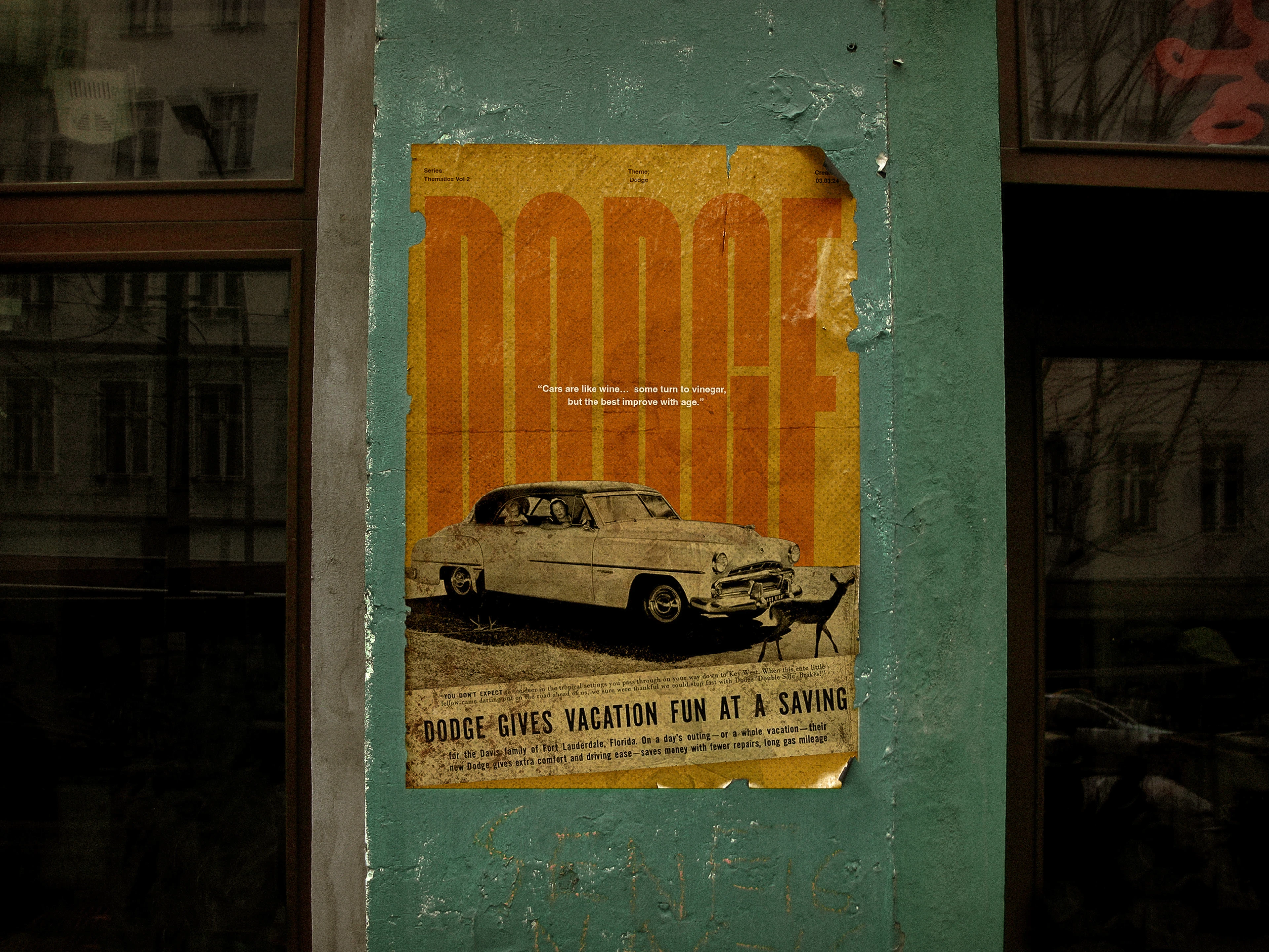 Contemporary poster art presentation