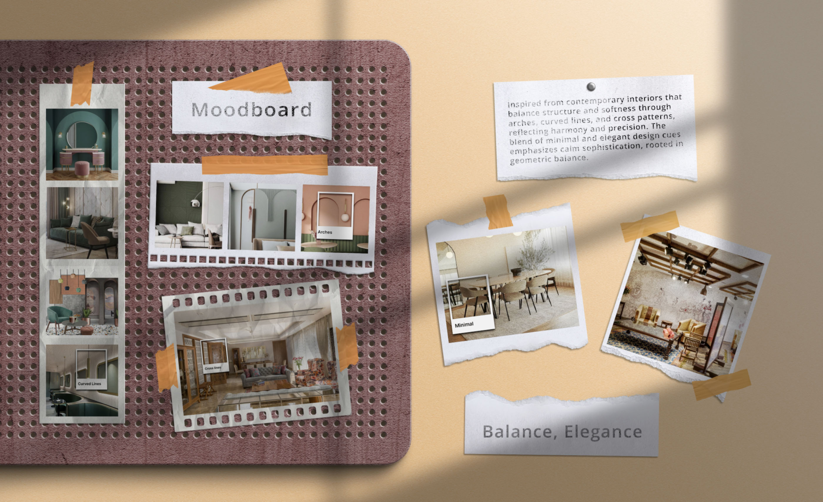 Interior design firm logo and stationery