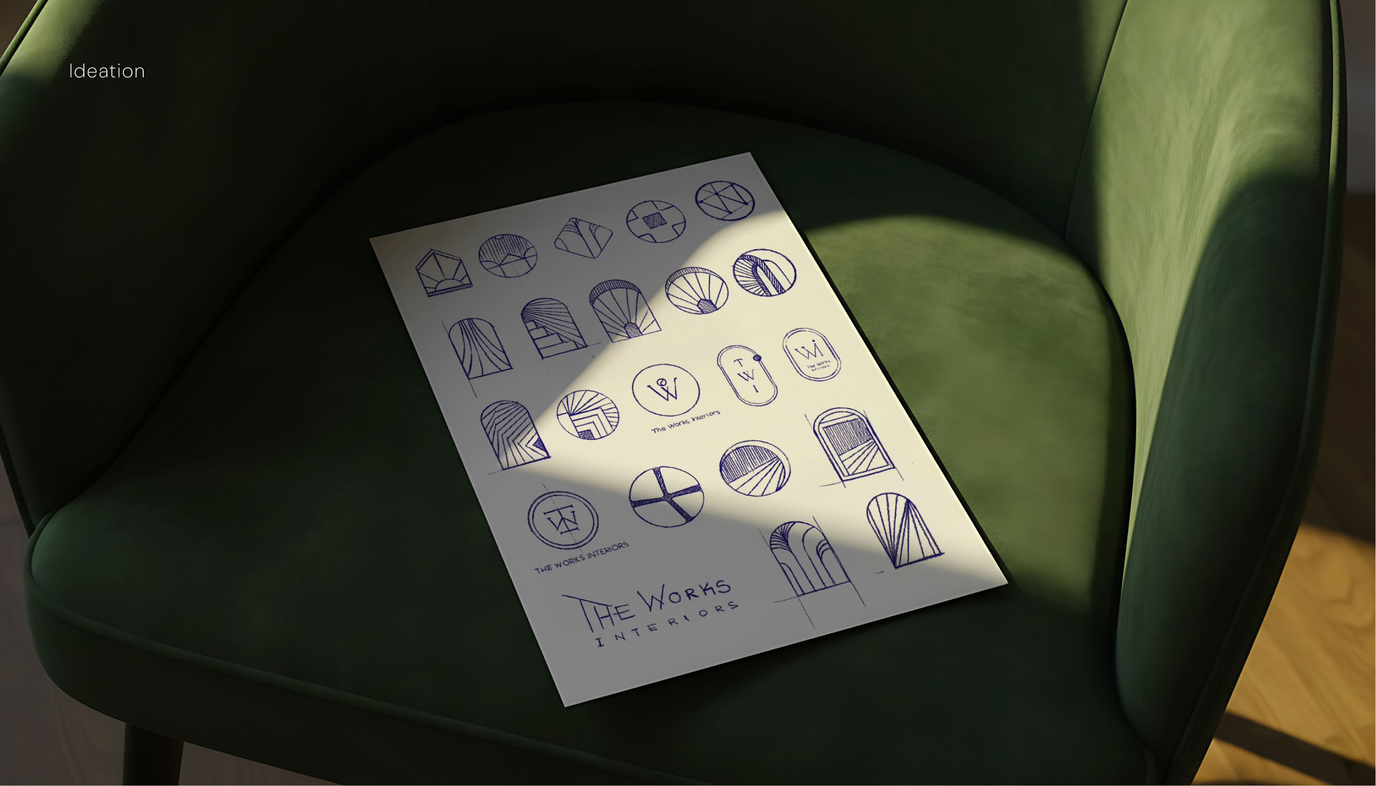 High-end interiors brand collateral