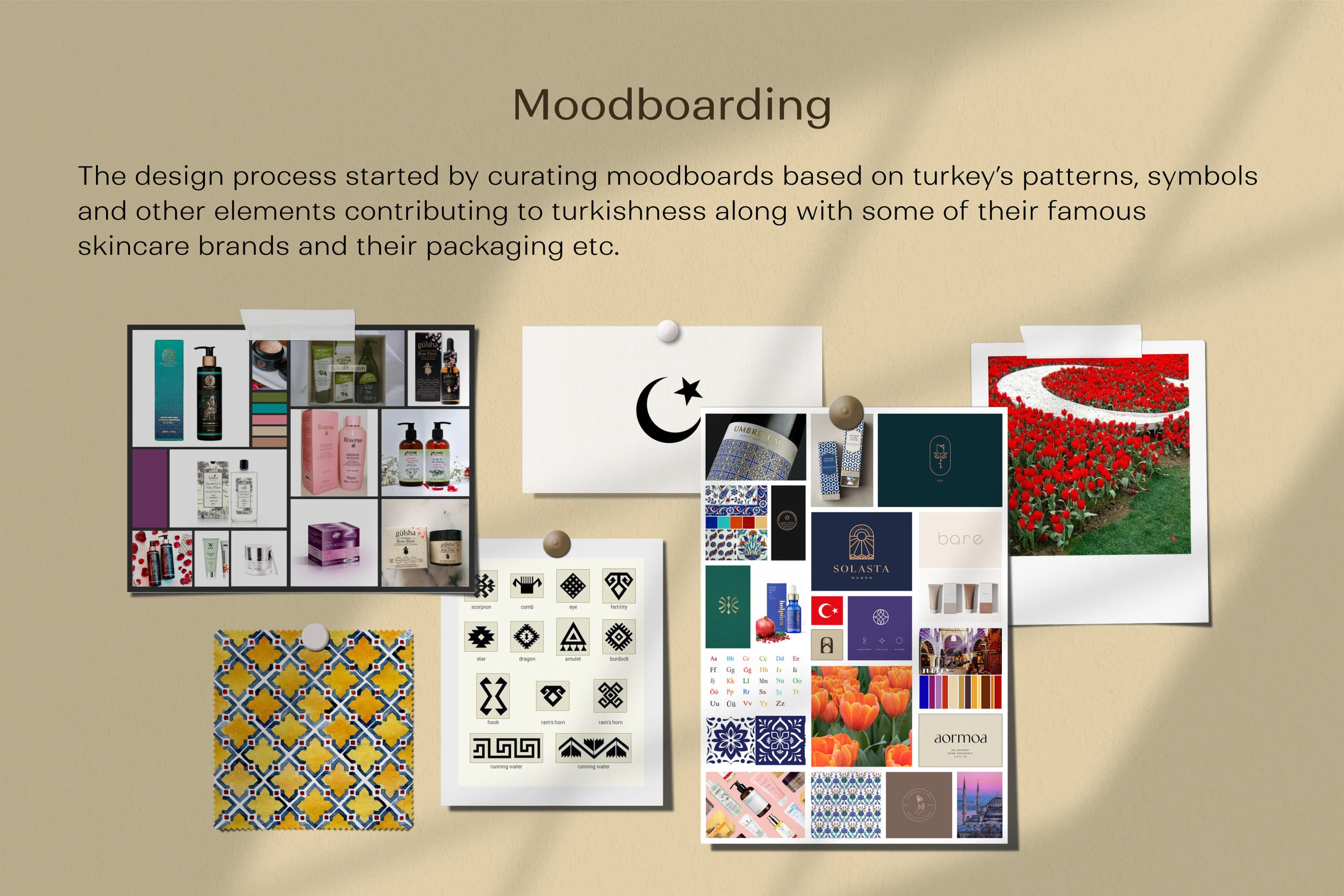 Ottoman-inspired skincare visual language