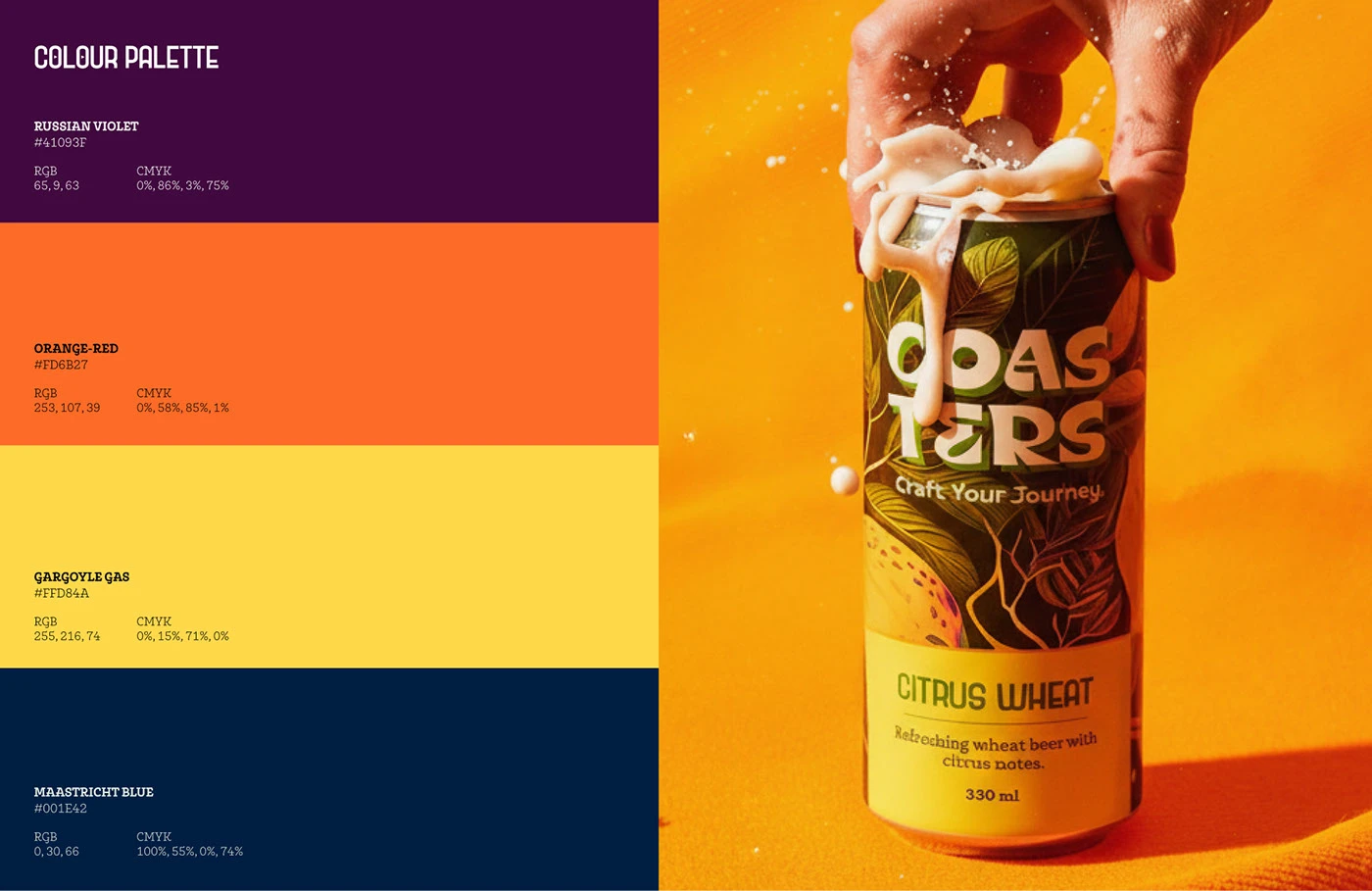 Beer label typography and illustration