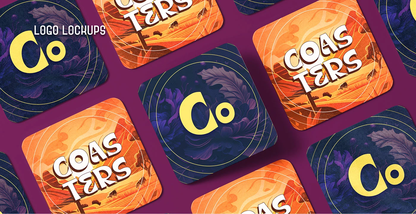 Coasters packaging family design